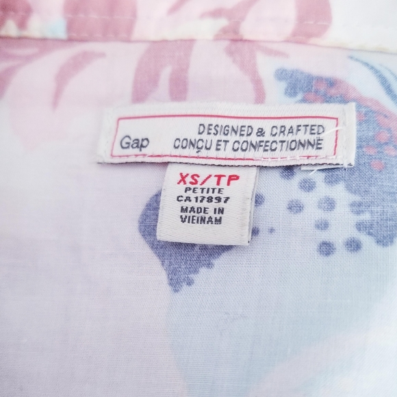 GAP Pullover Shirt Dress, Floral, XS - Picture 4 of 5